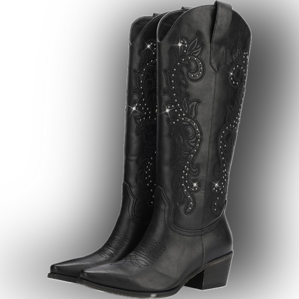Women Wide Calf Cowgirl Boots